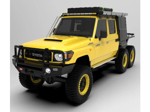Toyota Land Cruiser J79 с двойной кабиной, 6x6, издание 3D Модель