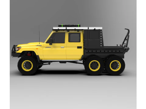 Toyota Land Cruiser J79 с двойной кабиной, 6x6, издание 3D Модель
