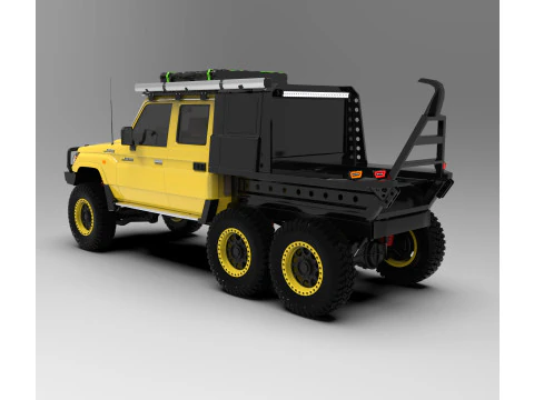 Toyota Land Cruiser J79 с двойной кабиной, 6x6, издание 3D Модель