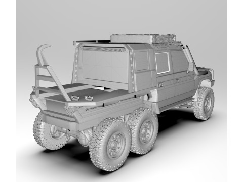 Toyota Land Cruiser J79 Double Cab 6x6 Edition Model 3D