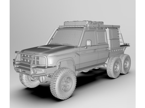 Toyota Land Cruiser J79 Double Cab 6x6 Edition Model 3D