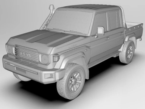 Toyota Land Cruiser J79 Double Cab 2024 3D Model