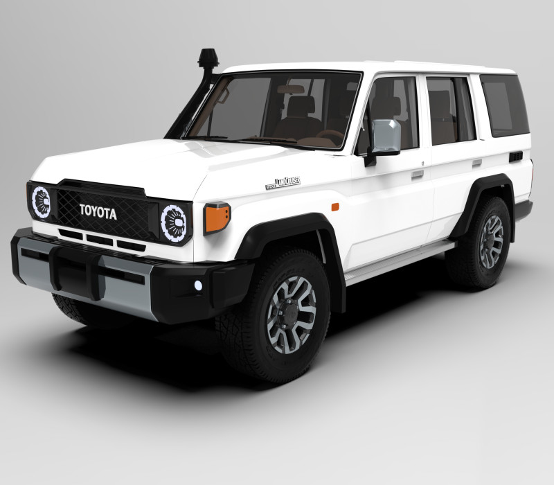 Toyota Land Cruiser J76 2024 3D Model .c4d .max .obj .3ds .fbx .stl .blend