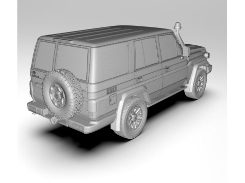 Toyota Land Cruiser J76 2024 3D Model