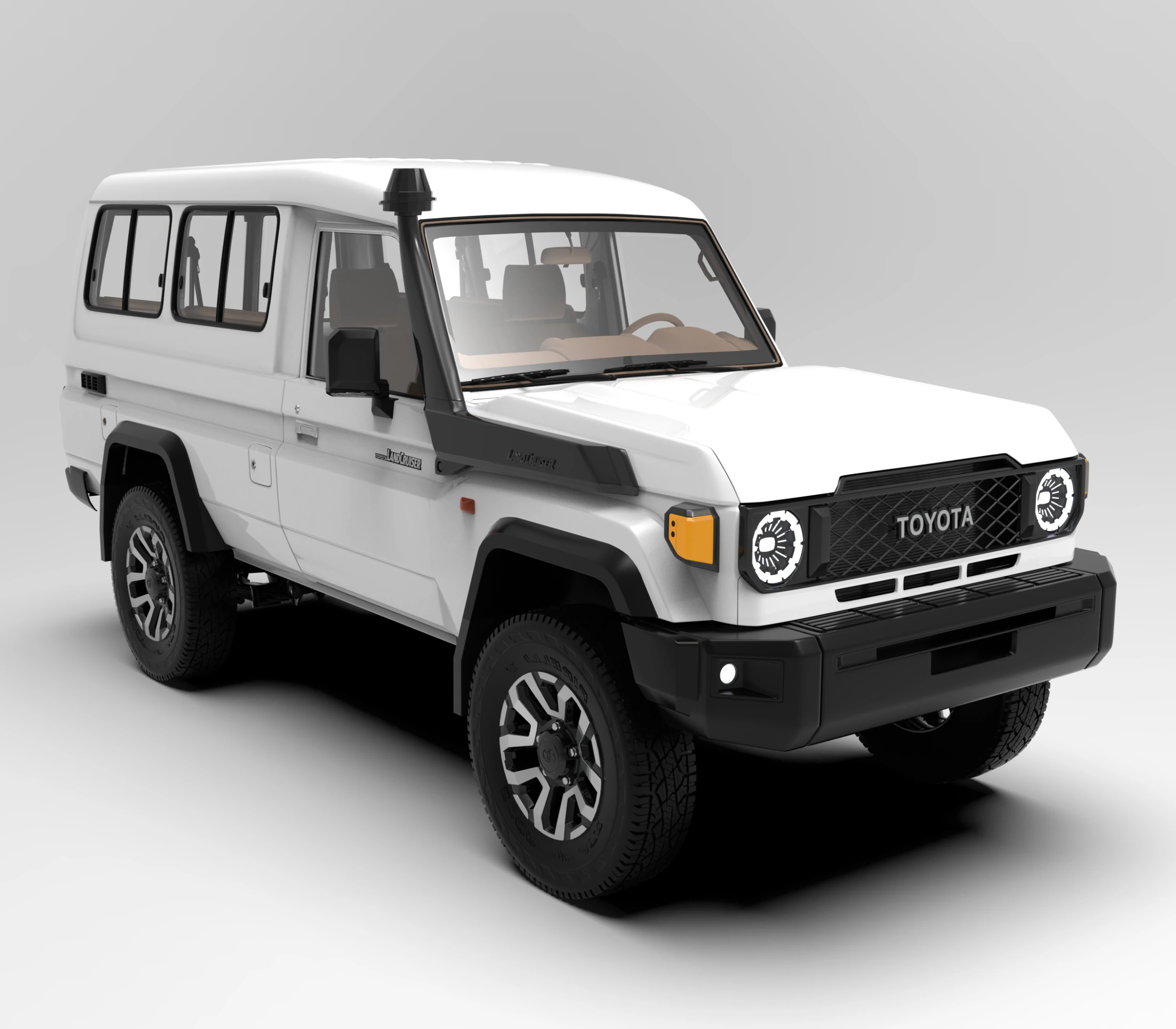 Toyota Land Cruiser J78 2024 Modello 3D .c4d .max .obj .3ds .fbx .stl .blend 