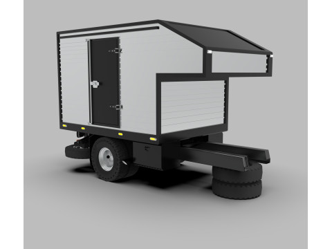 Aluminum Cargo Box Truck 3D Model