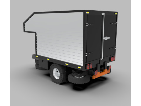 Aluminum Cargo Box Truck Modelo 3D