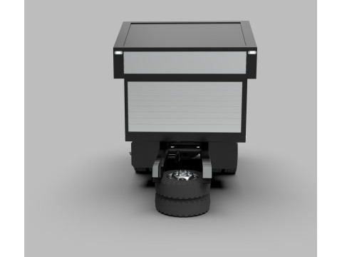 Aluminum Cargo Box Truck Modelo 3D