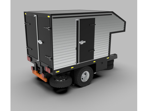 Aluminum Cargo Box Truck Modelo 3D