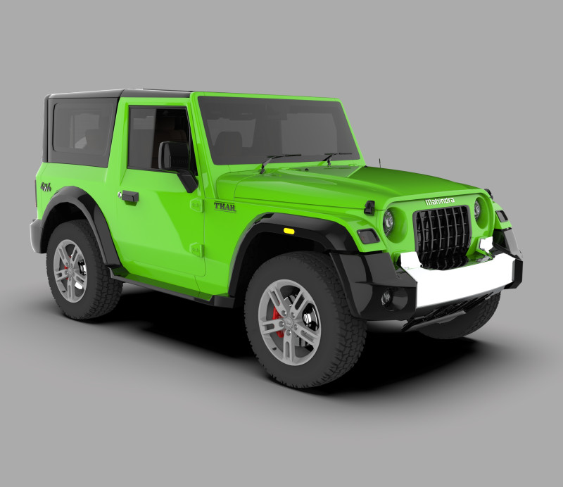 Mahindra Thar 3D Model .c4d .max .obj .3ds .fbx .stl .blend 