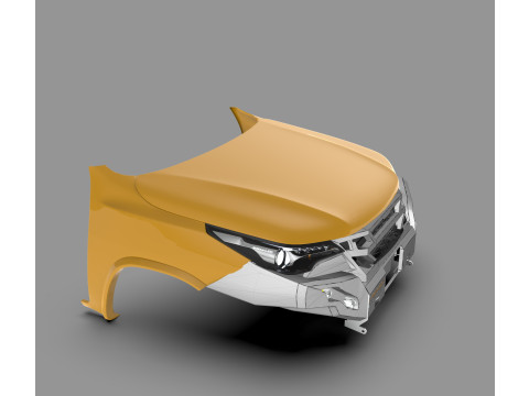 Ecotechne Front Bumper for Toyota Fortuner Modello 3D