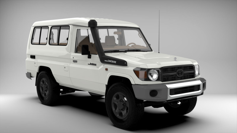 Toyota Land Cruiser J78 2014-2023 3D Модель .c4d .max .obj .3ds .fbx .stl .blend