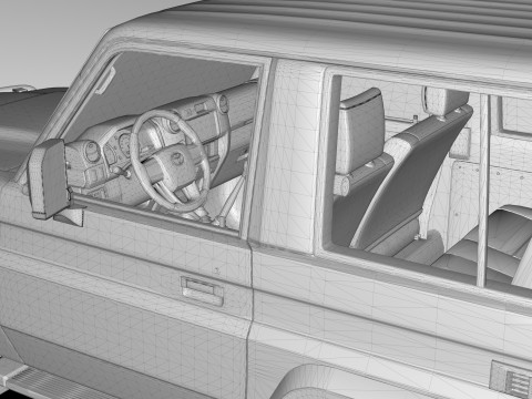 Toyota Land Cruiser J71 3door Modelo 3D