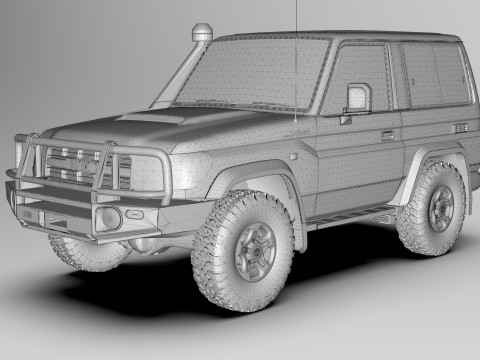 Toyota Land Cruiser J71 3door Modelo 3D