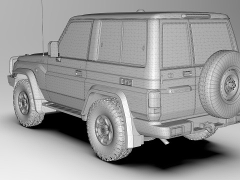 Toyota Land Cruiser J71 3door Modelo 3D