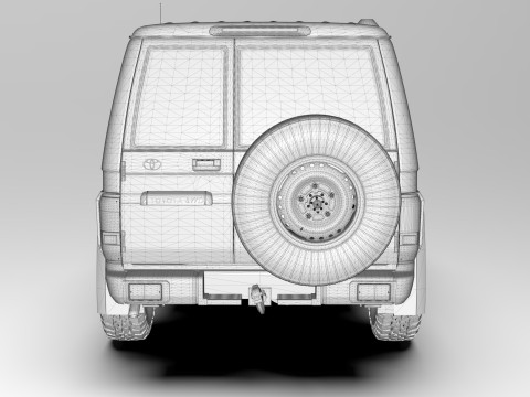 Toyota Land Cruiser J71 3door Modelo 3D