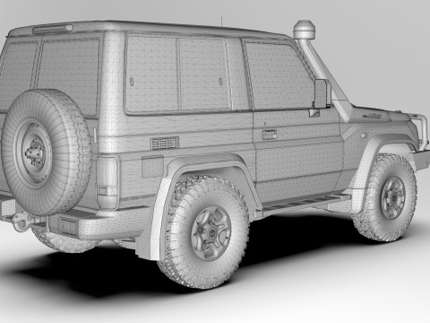 Toyota Land Cruiser J71 3door Modelo 3D