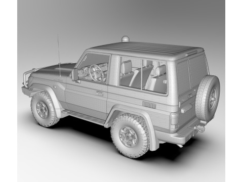 Toyota Land Cruiser J71 3door Modelo 3D