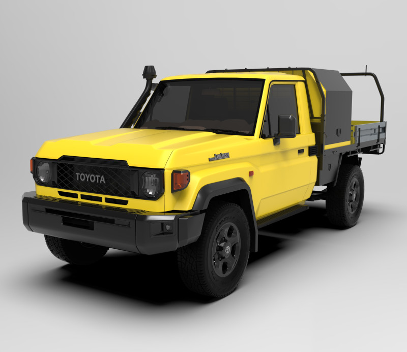 Toyota Land Cruiser J79 Single Cab 2024 Modello 3D .c4d .max .obj .3ds .fbx .stl .blend