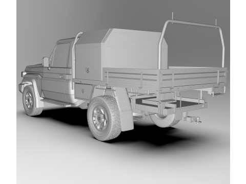 Toyota Land Cruiser J79 Single Cab 2024 Modello 3D