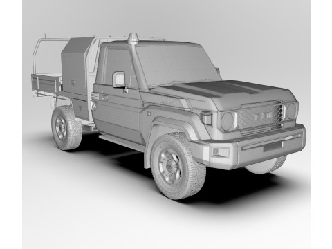 Toyota Land Cruiser J79 Single Cab 2024 Modello 3D