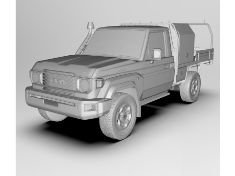 Toyota Land Cruiser J79 Single Cab 2024 Modello 3D