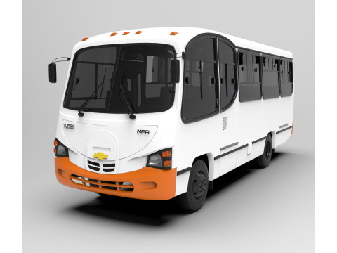 Chevrolet NPR Servibus Granate Modelo 3D