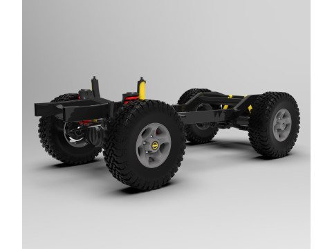 Suspension Toyota Land Cruiser J71 3Dモデル