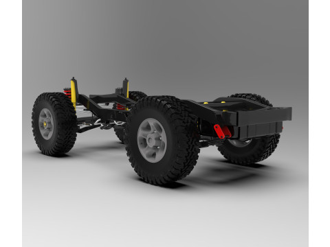 Suspension Toyota Land Cruiser J71 3D 模型