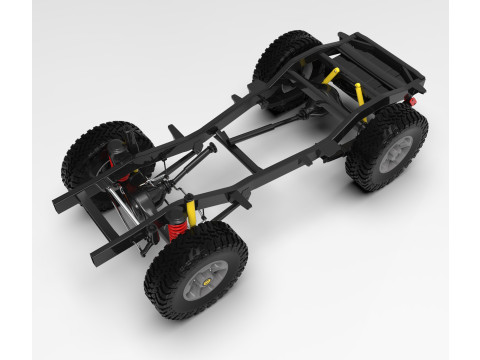 Suspension Toyota Land Cruiser J71 3D 模型