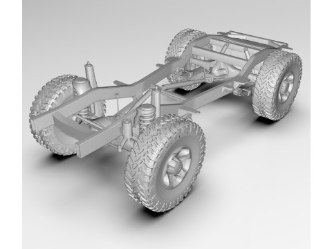 Suspension Toyota Land Cruiser J71 3D 模型