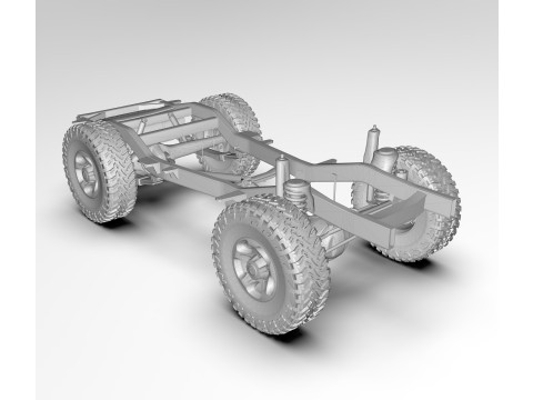 Suspension Toyota Land Cruiser J71 3D 模型