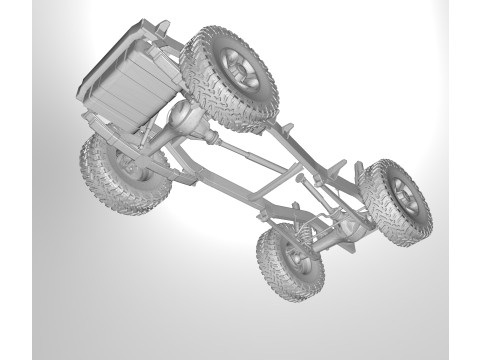 Suspension Toyota Land Cruiser J71 3D 模型