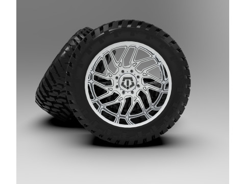 TIS 544C Chrome Wheel 3Dモデル