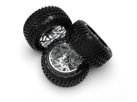TIS 544C Chrome Wheel Modelo 3D