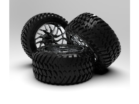 TIS 544C Chrome Wheel Modelo 3D