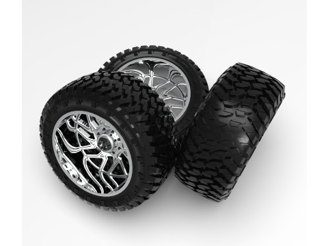 TIS 544C Chrome Wheel Modelo 3D