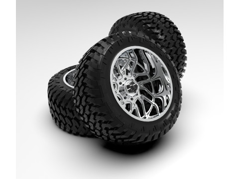TIS 544C Chrome Wheel Modelo 3D