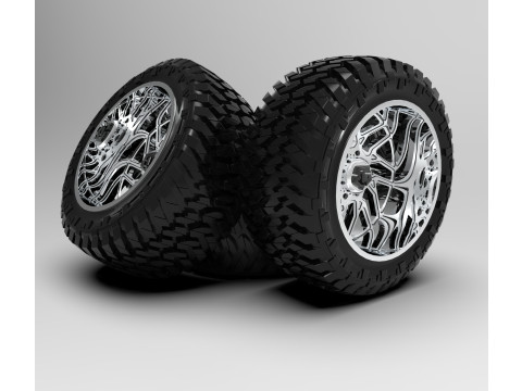 TIS 544C Chrome Wheel Modelo 3D