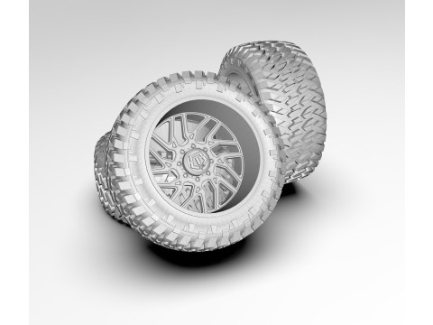TIS 544C Chrome Wheel Modelo 3D