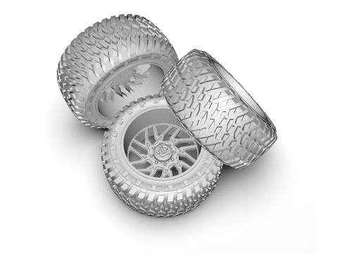 TIS 544C Chrome Wheel Modelo 3D
