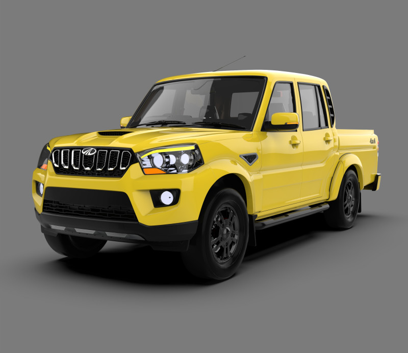 Mahindra PickUp S11 3D Модель .c4d .max .obj .3ds .fbx .stl .blend