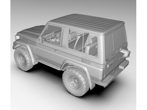 Toyota Land Cruiser J70 Modèle 3D