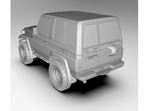 Toyota Land Cruiser J70 3D Model
