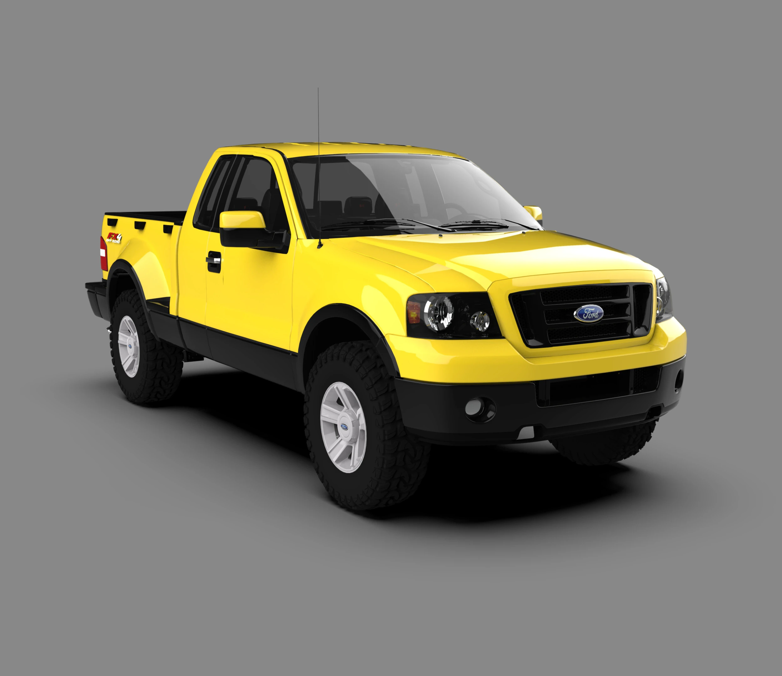 F-150 FX4 3D Off-Road Pickup Truck 3D Model .c4d .max .obj .3ds .fbx .stl .blend