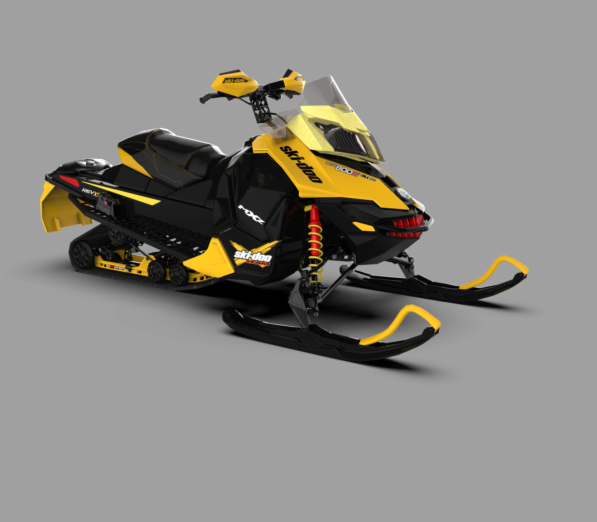 Ski-Doo 800R Snowmobile 3D Model .c4d .max .obj .3ds .fbx .stl .blend 