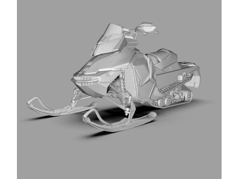 Ski-Doo 800R Snowmobile 3D Model