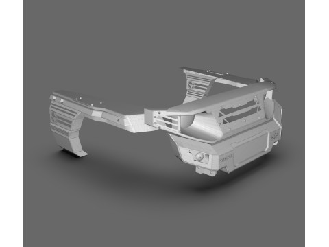 Ecotechne Front Bumper for Toyota Land Cruiser J70 3D Model