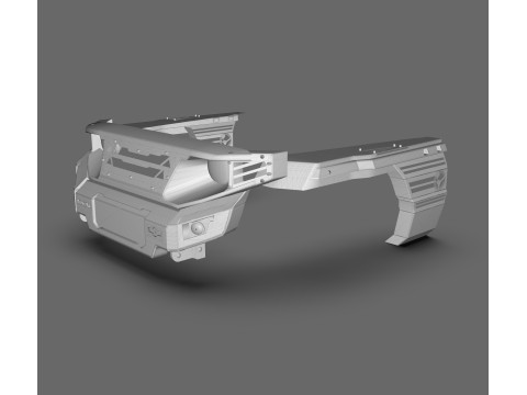 Ecotechne Front Bumper for Toyota Land Cruiser J70 3D Model