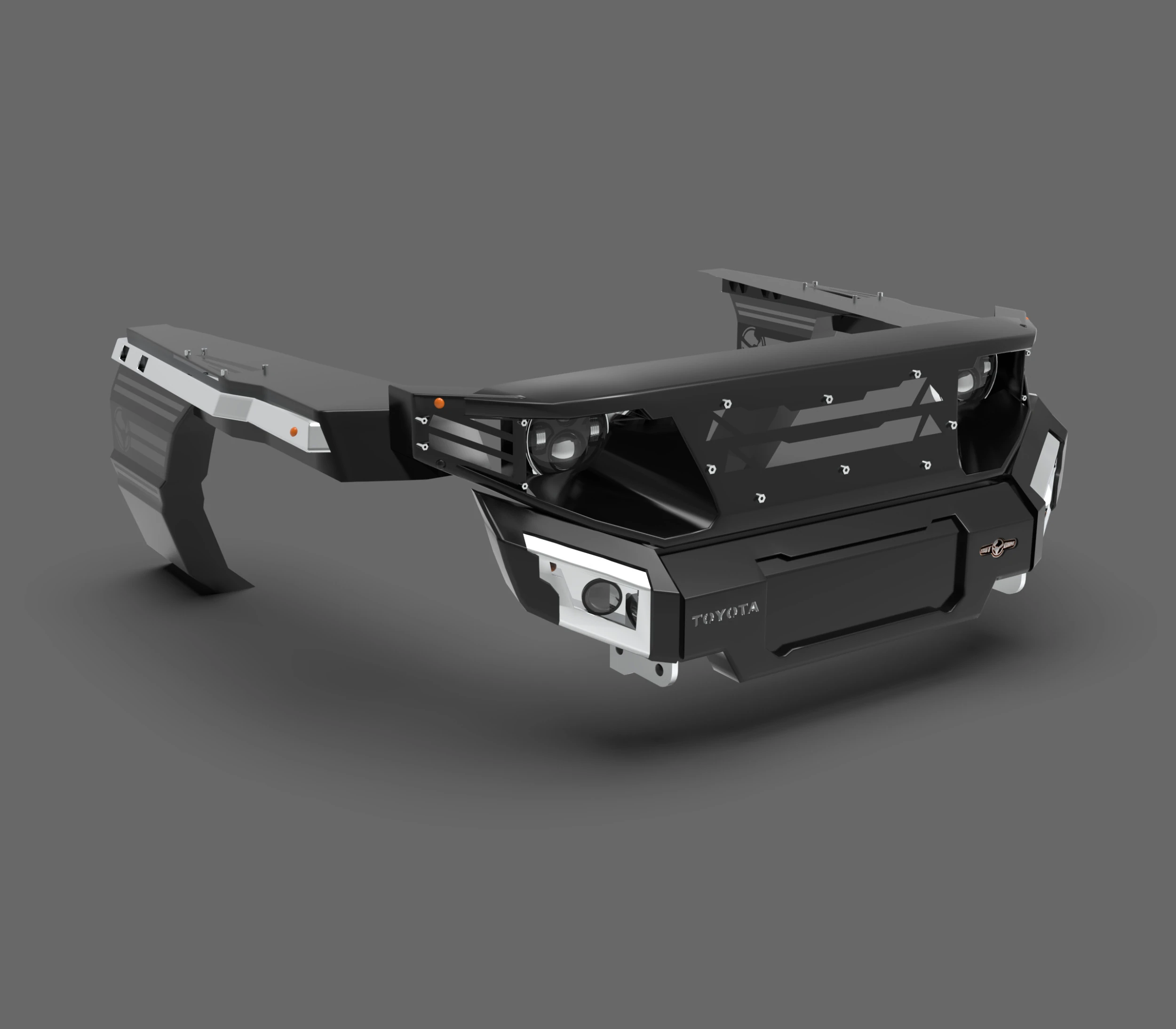 Ecotechne Front Bumper for Toyota Land Cruiser J70 3D Model .c4d .max .obj .3ds .fbx .stl .blend 